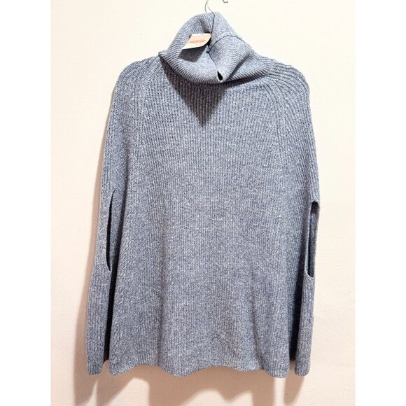 Kirundo Blue Turtleneck Knit Cape Sleeveless Sweater Size XL NWT - Picture 1 of 7